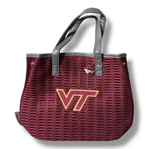 NWOT Alan Stuart Virginia Tech Hokies Maroon Handbag